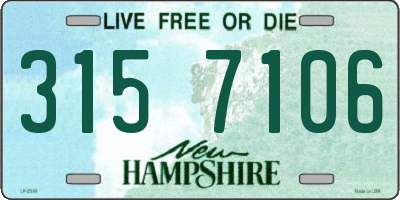 NH license plate 3157106