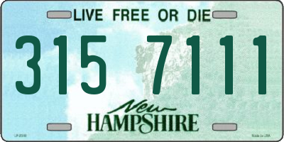 NH license plate 3157111