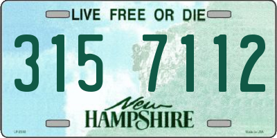 NH license plate 3157112