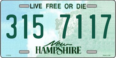 NH license plate 3157117