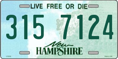 NH license plate 3157124