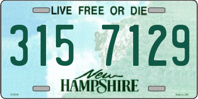 NH license plate 3157129