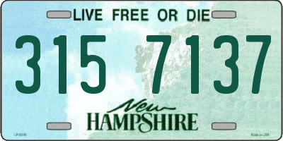 NH license plate 3157137