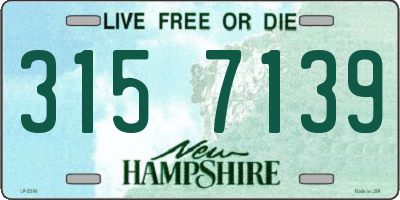 NH license plate 3157139