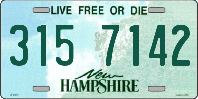 NH license plate 3157142