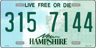 NH license plate 3157144