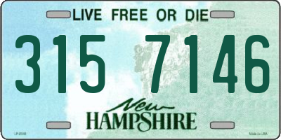NH license plate 3157146