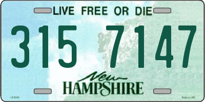 NH license plate 3157147