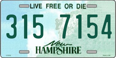 NH license plate 3157154