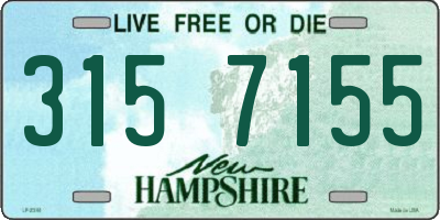 NH license plate 3157155