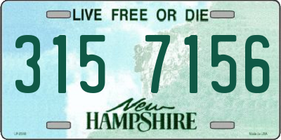 NH license plate 3157156