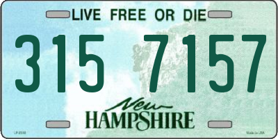 NH license plate 3157157