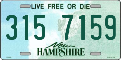 NH license plate 3157159