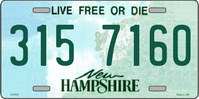 NH license plate 3157160