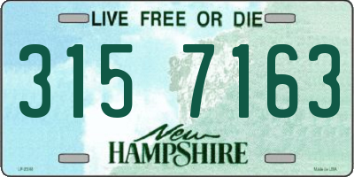 NH license plate 3157163
