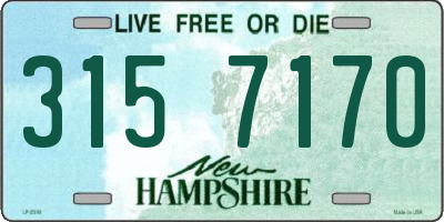 NH license plate 3157170
