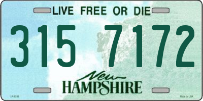 NH license plate 3157172