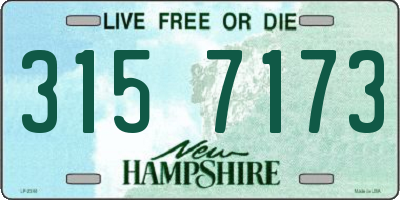NH license plate 3157173