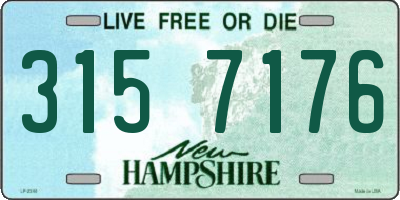NH license plate 3157176