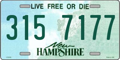 NH license plate 3157177