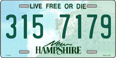 NH license plate 3157179