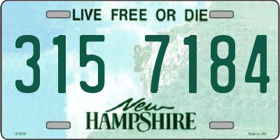 NH license plate 3157184