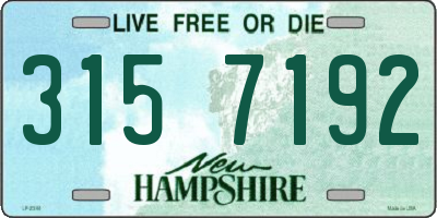 NH license plate 3157192