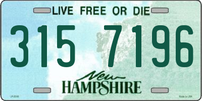 NH license plate 3157196