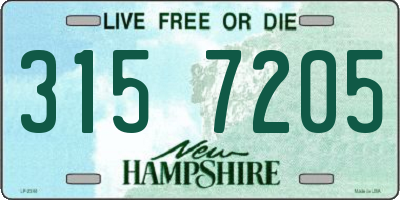 NH license plate 3157205