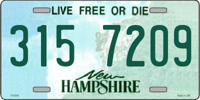 NH license plate 3157209