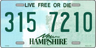 NH license plate 3157210