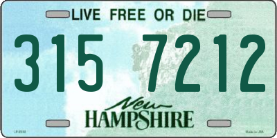 NH license plate 3157212