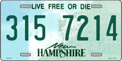 NH license plate 3157214