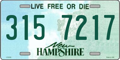 NH license plate 3157217