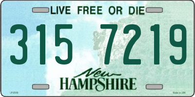 NH license plate 3157219
