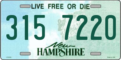 NH license plate 3157220