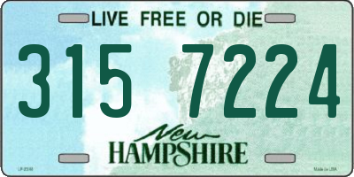 NH license plate 3157224