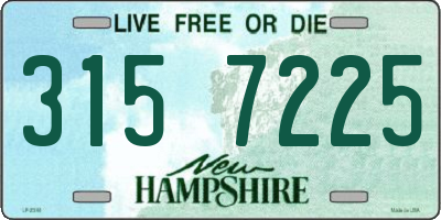 NH license plate 3157225