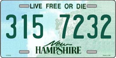 NH license plate 3157232