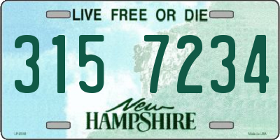 NH license plate 3157234
