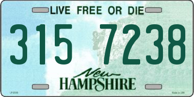NH license plate 3157238