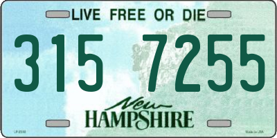NH license plate 3157255