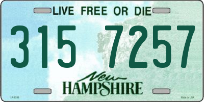 NH license plate 3157257