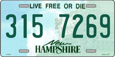NH license plate 3157269