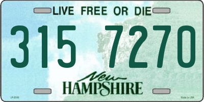 NH license plate 3157270