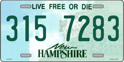 NH license plate 3157283