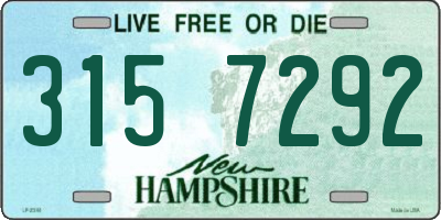 NH license plate 3157292