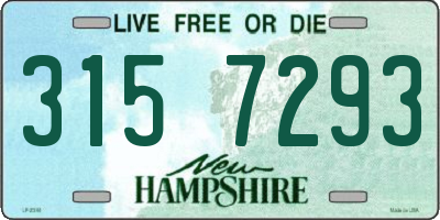 NH license plate 3157293