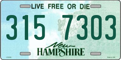 NH license plate 3157303
