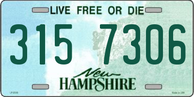 NH license plate 3157306